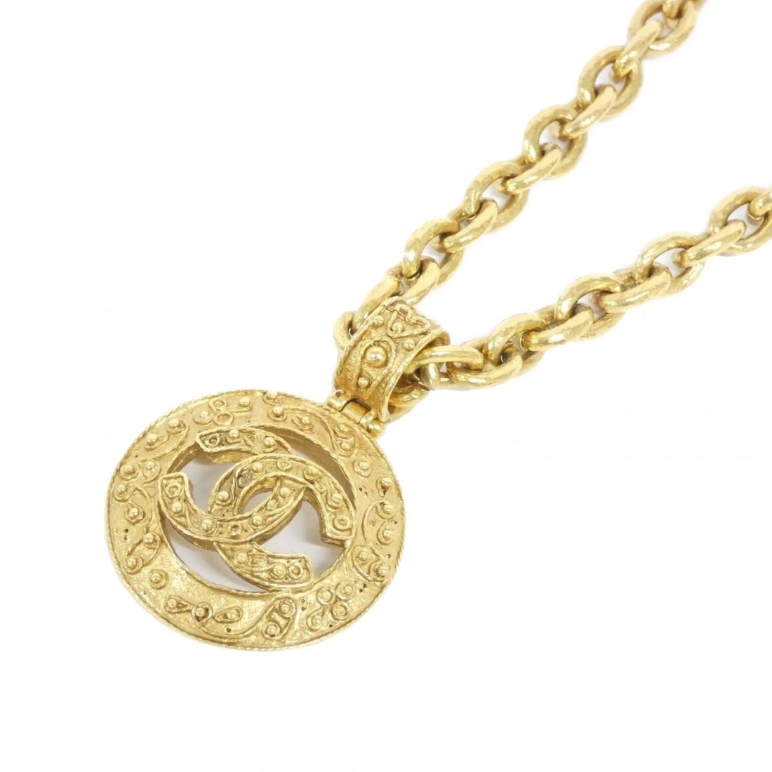 CHANEL NECKLACE: Chanel Necklace Brand: CHANEL Type/Style: Chanel Necklace Material: Npne Color: GOLD (Gold) Size: Length: 58cm Motif width x height: 4cmx5.5cm Accessories: None Accessories Notice: When purchasing