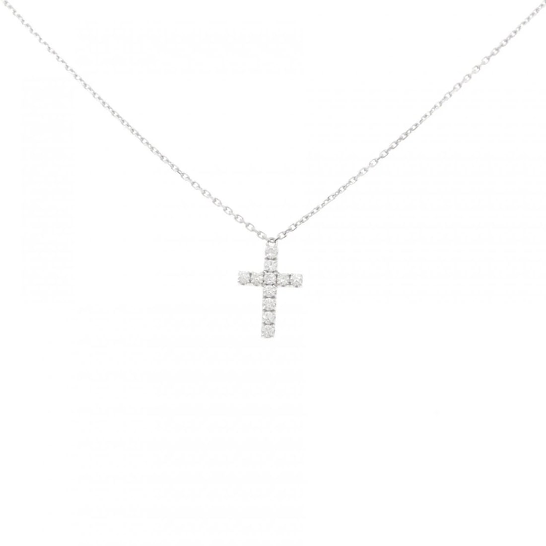 CARTIER CROSS NECKLACE: Cartier Cross Necklace Brand: CARTIER Type/Style: Cartier Necklace Material: 750 white gold Main Stone Natural Color: White Gold Size: length38?41cmActual Size Pendant length approx. x width approx.: