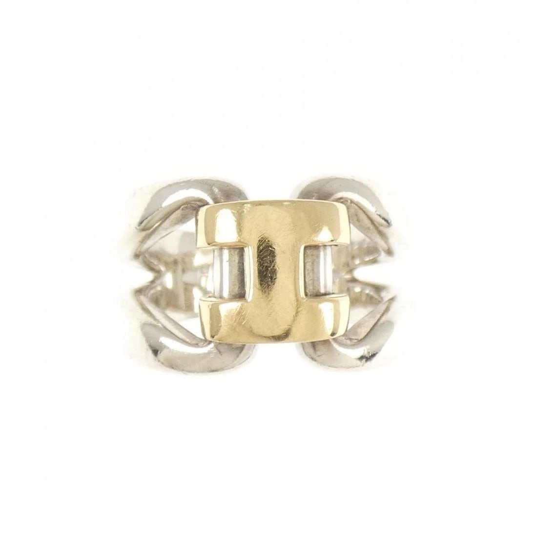 HERMES HISTORY RING: Hermes History Ring Brand: HERMES Type/Style: Hermes Ring Material: Hall mark Color: None Size: US6 1/2(53) Accessories: None Accessories Notice: When purchasing pre-owned goods, please refer to the