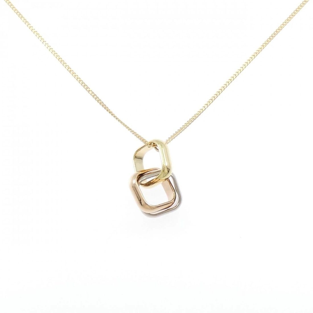 CARTIER TRINITY NECKLACE: Cartier Trinity Necklace Brand: CARTIER Type/Style: Cartier Necklace Material: 750 Yellow Gold/750 White Gold/750 Pink Gold Color: YG,Wg,Pg Size: length59cmActual Size Pendant length approx. x width