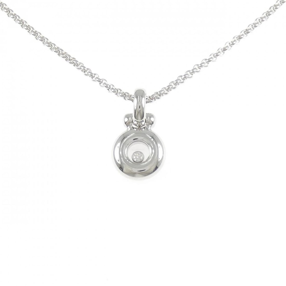 CHOPARD DIAMOND NECKLACE: Chopard Diamond Necklace Brand: Chopard Type/Style: Chopard Necklace Material: 750 white gold Main Stone Natural Color: White Gold Size: length42cmActual Size Pendant length approx. x width approx.: