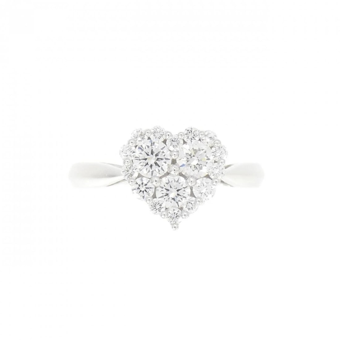 PONTE VECCHIO HEART DIAMOND RING: Ponte Vecchio Heart Diamond Ring Brand: Ponte Vecchio Type/Style: Ponte Vecchio Ring Material: K18 white gold Main Stone Natural Color: White Gold Size: US5 Accessories: None Accessories N