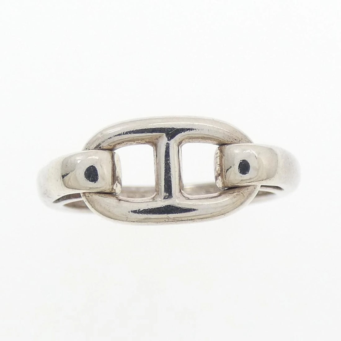 925 HERMES SELLIER RING: 925 Hermes Sellier Ring Brand: HERMES Type/Style: Hermes Ring Material: 925Silver Color: Silver Size: US5 1/2(51) Accessories: None Accessories Notice: When purchasing pre-owned goods, ple