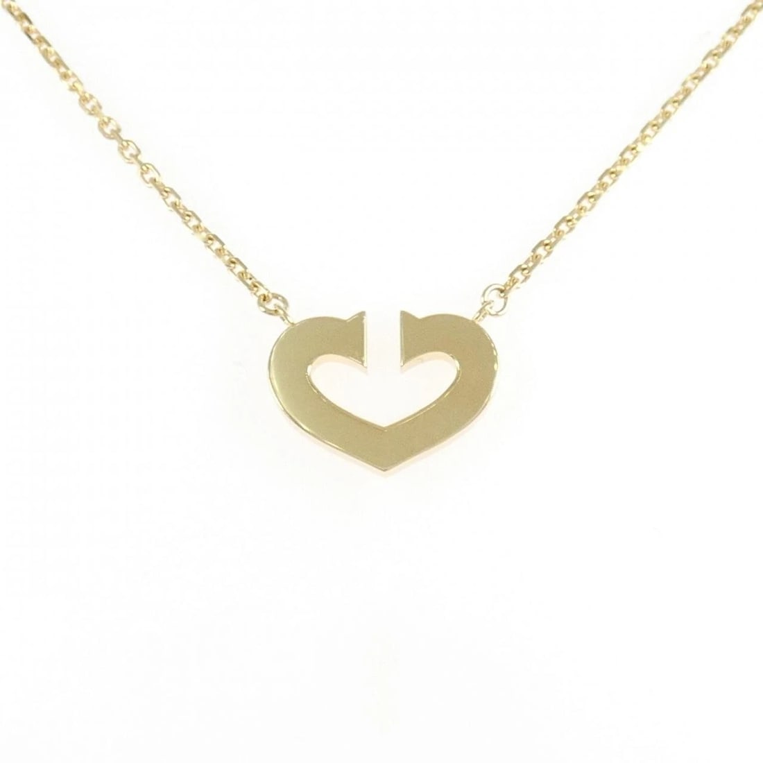 CARTIER C HEART NECKLACE: Cartier C Heart Necklace Brand: CARTIER Type/Style: Cartier Necklace Material: 750 yellow gold Color: yellow gold Size: Length40cm Actual Size Pendant length approx. x width approx.: 12.6mmx16.6mm