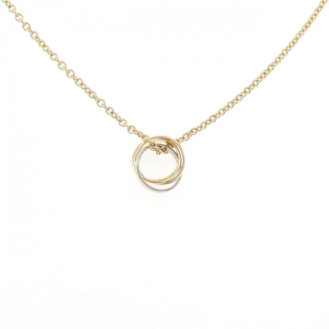 CARTIER TRINITY NECKLACE: Cartier Trinity Necklace Brand: CARTIER Type/Style: Cartier Necklace Material: 750 Yellow Gold/750 White Gold/750 Pink Gold Color: YG,WG,PG Size: Length42cm Actual Size Pendant length approx. x width