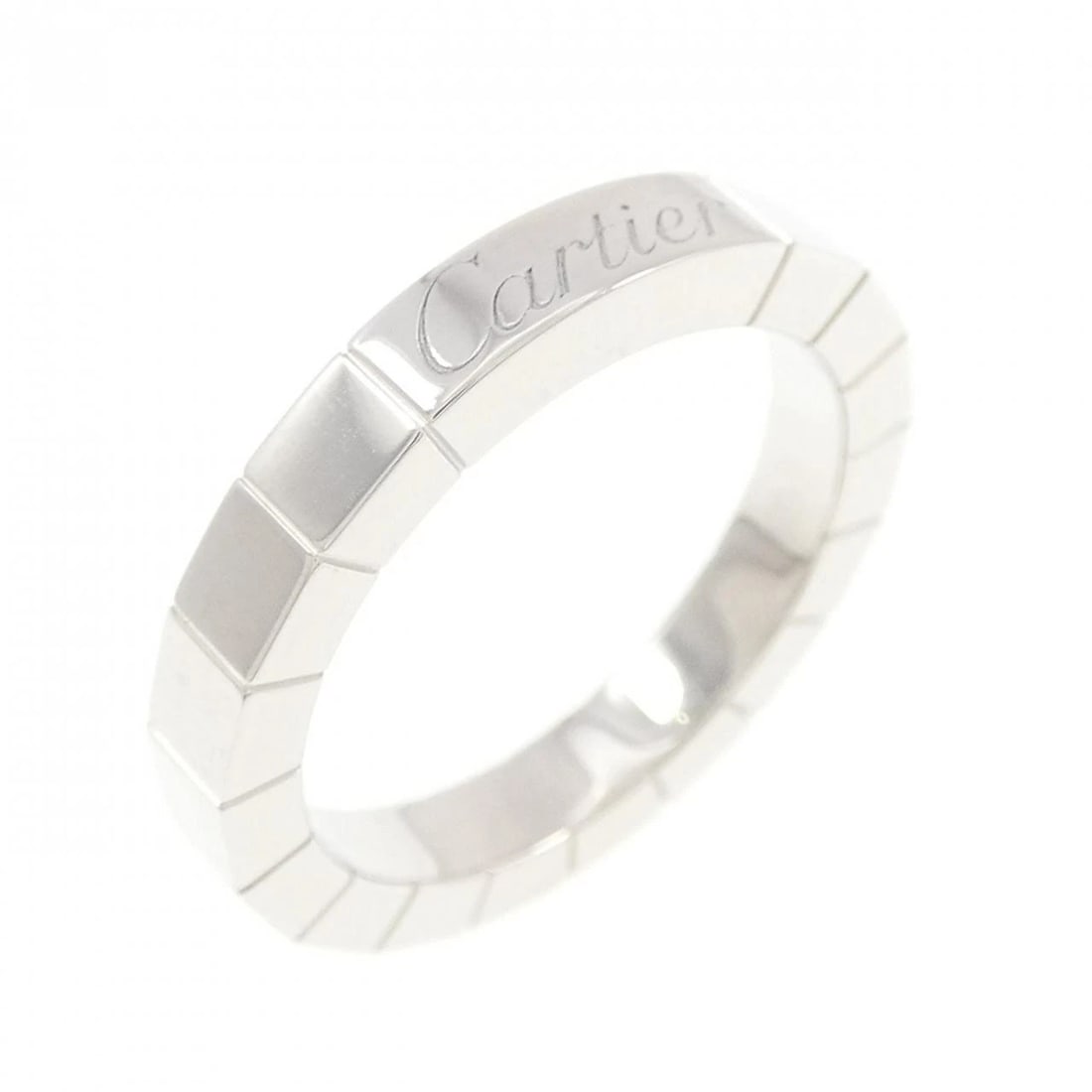 CARTIER LANIER RING: Cartier Lanier Ring Brand: CARTIER Type/Style: Cartier Ring Material: 750 white gold Color: White gold Size: US4(47) Accessories: None Accessories Notice: When purchasing pre-owned goods,