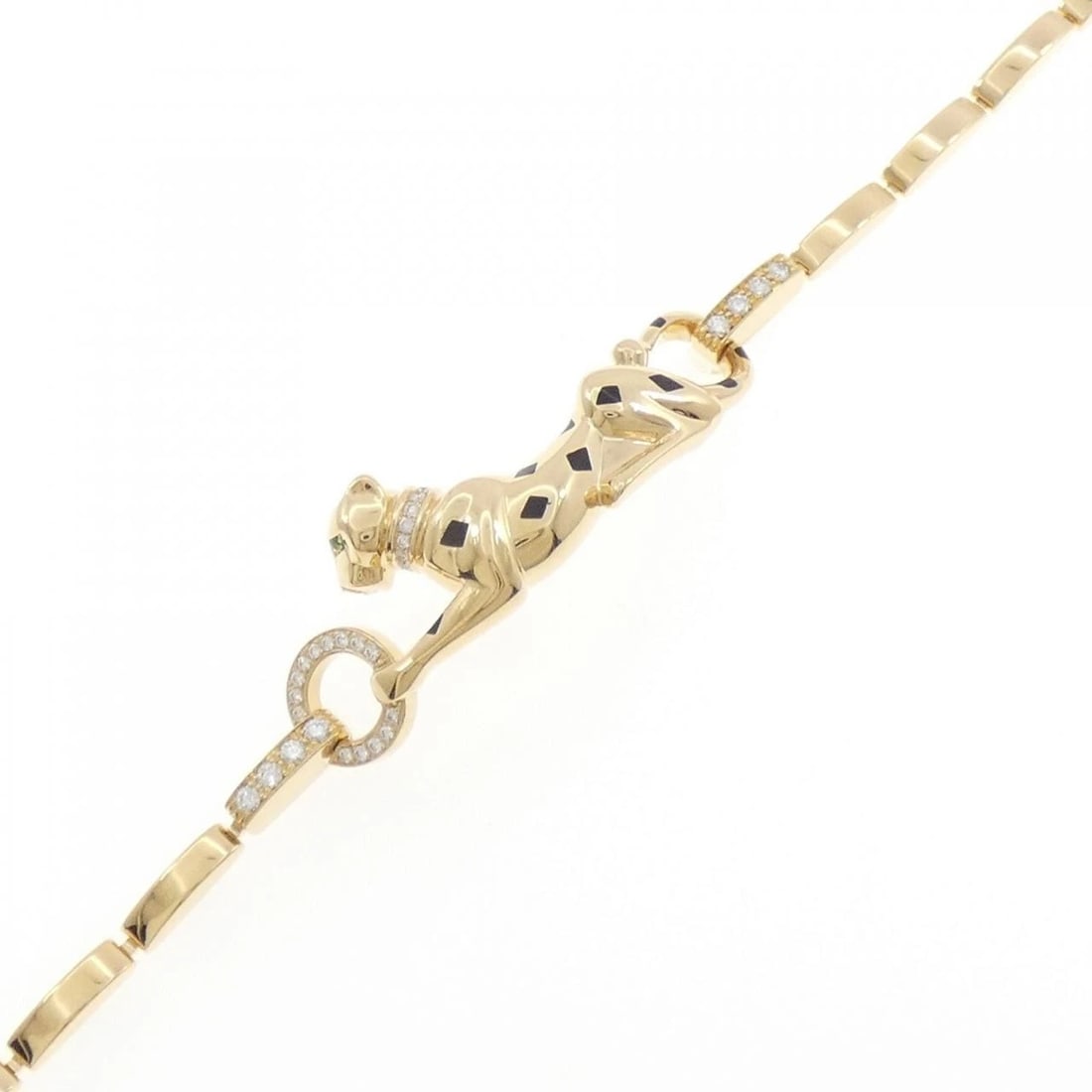 CARTIER PANTHERE BRACELET: Cartier PANTHERE bracelet Brand: CARTIER Type/Style: Cartier Bracelets Material: 750 yellow gold Main Stone Garnet Color: yellow gold Size: length18cmActual Size Max width approx: 15.5mm Accessories: