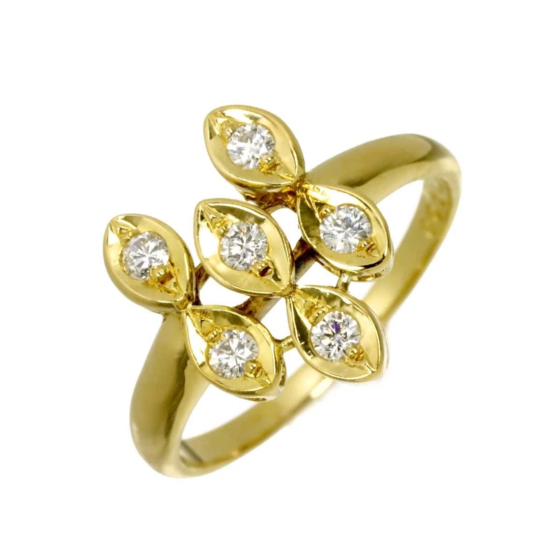 CHRISTIAN DIOR DIAMOND RING 18K YG 750: Christian Dior Diamond Ring 18K YG 750 Brand: Christian Dior Type/Style: Ring Material: 750 Yellow Gold Main Stone Natural Color: Gold Size: 6(US) Accessories: None Accessories Notice: When