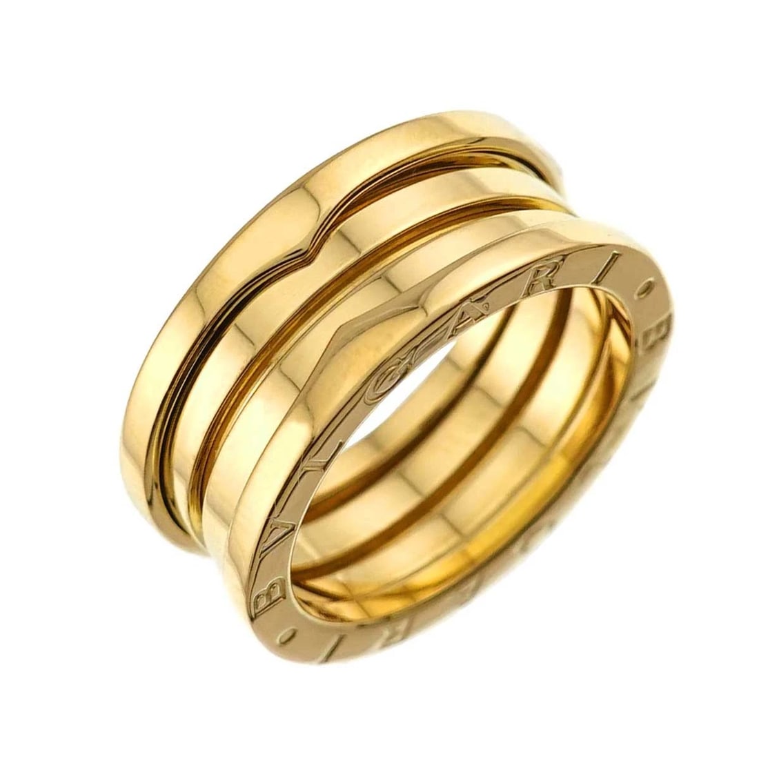 BVLGARI B-ZERO1 3 BAND RING 18K YG 750: BVLGARI B-ZERO1 3 BAND Ring 18K YG 750 Brand: BVLGARI Type/Style: Ring Material: 750 Yellow Gold Color: Gold Size: 5.5-5.75(US) Accessories: None Accessories Notice: When purchasing pre-owned goods,