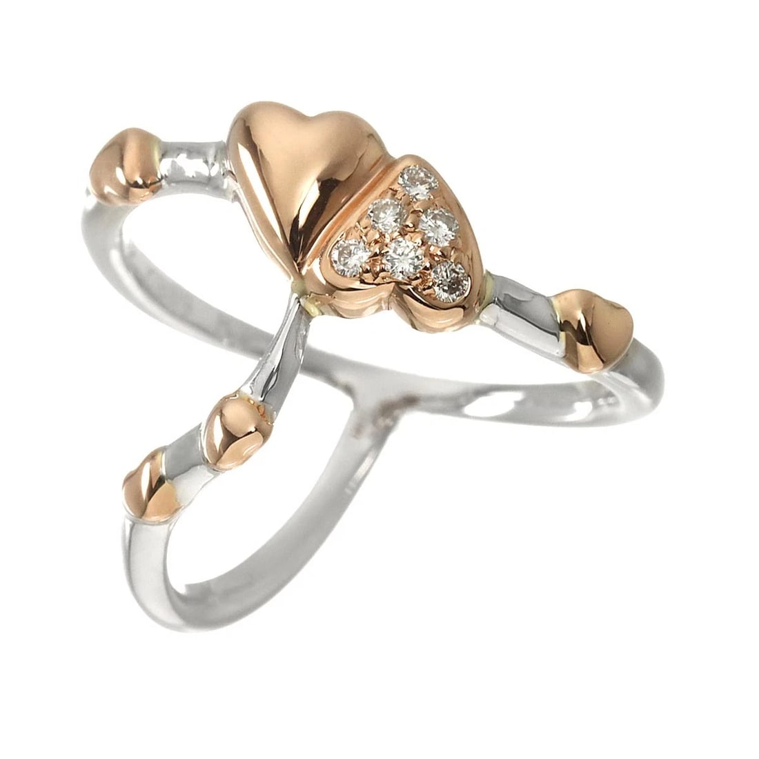 KARATI DIAMOND RING 18K WG PG 750: Karati Diamond Ring 18K WG PG 750 Brand: Karati Type/Style: Ring Material: 750 White Pink Gold Main Stone Natural Color: White Gold Size: 7.75-8(US) Accessories: None Accessories Notice: When