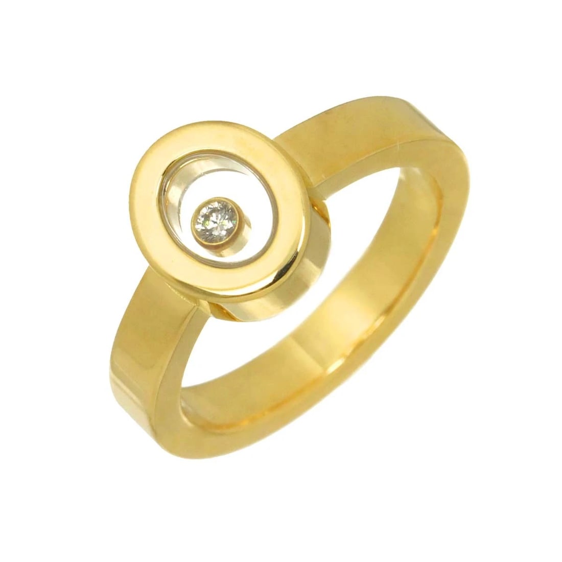 CHOPARD HAPPY DIAMOND RING 18K YG 750: Chopard Happy Diamond Ring 18K YG 750 Brand: Chopard Type/Style: Ring Material: 750 Yellow Gold Main Stone Natural Color: Yellow Gold Size: 6(US) Accessories: None Accessories Notice: When purchasing