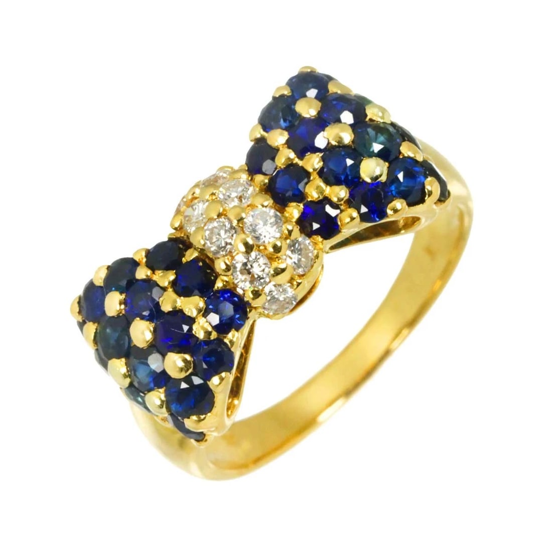 PONTE VECCHIO SAPPHIRE DIAMOND RING 18K YG: Ponte Vecchio Sapphire Diamond Ring 18K YG Brand: Ponte Vecchio Type/Style: Ring Material: 750 Yellow Gold Main Stone Sapphire Color: Yellow Gold Size: 6.75(US) Accessories: None Accessori
