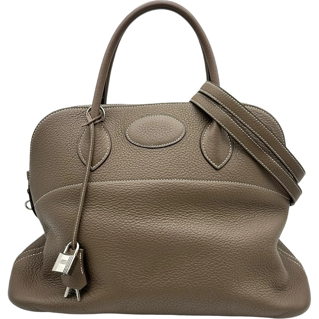 HERMES BOLIDE ETOUPE TAURILLON LEATHER: HERMES Bolide Etoupe Taurillon Leather Brand: HERMES Type/Style: Handbag Material: Taurillon Color: Etoupe / SV Hardware Size: W: 35cm / H: 27cm / D: 13.5cm Accessories: None Accessories N