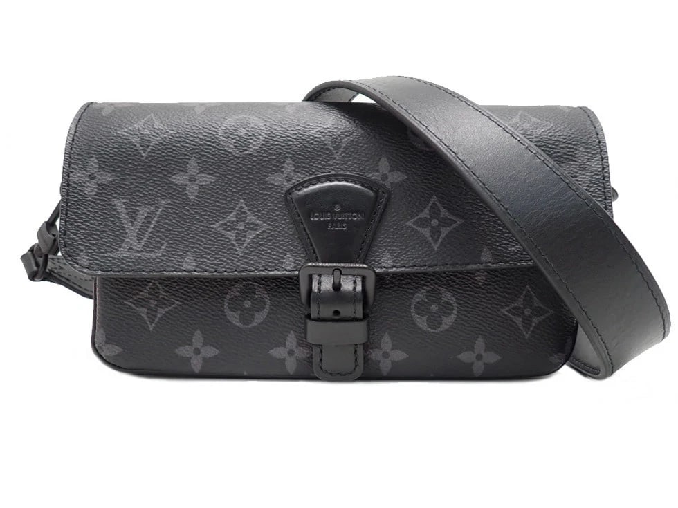 LOUIS VUITTON MONOGRAM ECLIPSE MONTSOURIS SHOULDER BAG: Louis Vuitton Monogram Eclipse Montsouris Shoulder Bag Brand: LOUIS VUITTON Type/Style: Shoulder Bag Material: Monogram Eclipse Color: none Size: W 22 ? H 12.5G ? 5.5cm Accessories: None A