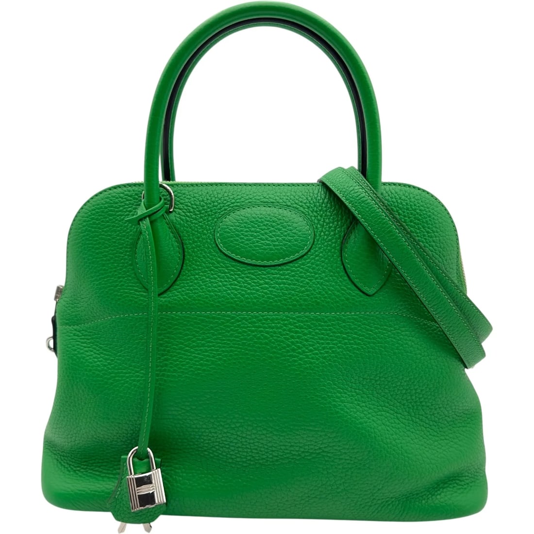 HERMES BOLIDE 31 T CLEMENCE LEATHER HANDBAG: HERMES Bolide 31 T Clemence Leather Handbag Brand: HERMES Type/Style: Handbag Material: Taurillon Color: Bamboo / SV Hardware Size: W: 31cm / H: 23cm / D: 12cm Accessories: None Accessorie