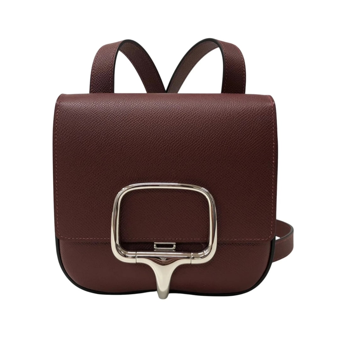 HERMES MINI K ROUGE EPSOM SHOULDER BAG: HERMES Mini K Rouge Epsom Shoulder Bag Brand: HERMES Type/Style: Shoulder Bag Material: Epson Color: Rouge Grenat / SV Hardware Size: W: 18cm / H: 16cm / D: 6.5cm Accessories: None Accesso