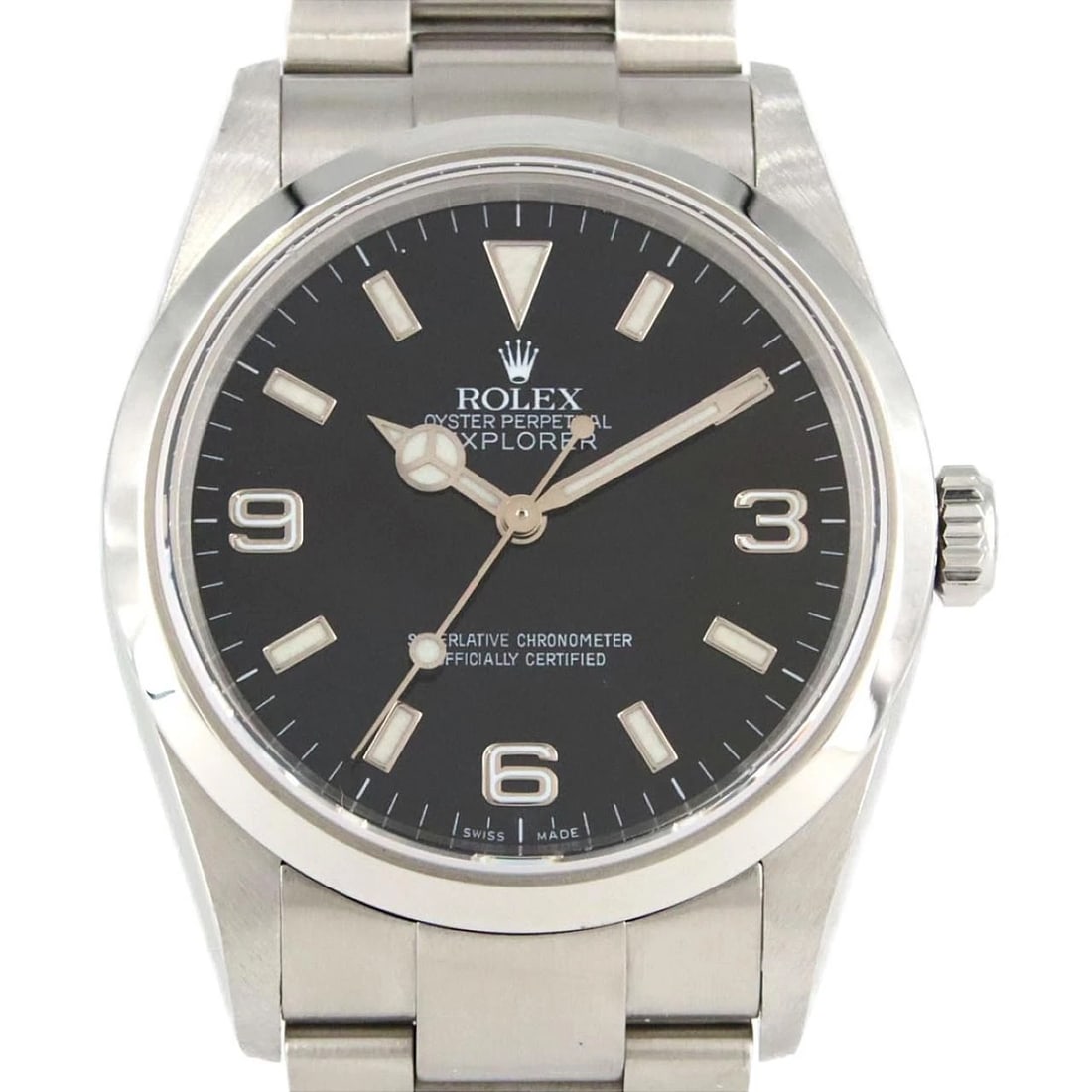 ROLEX EXPLORER STAINLESS STEEL WATCH: Rolex Explorer Stainless Steel watch Brand: ROLEX Type/Style: Wrist watch Material: Case: Stainless Steel Breath: Stainless Steel Color: Dial color: Black/3.6.9 Size: Case diameter: Approx. 36 mm Max 