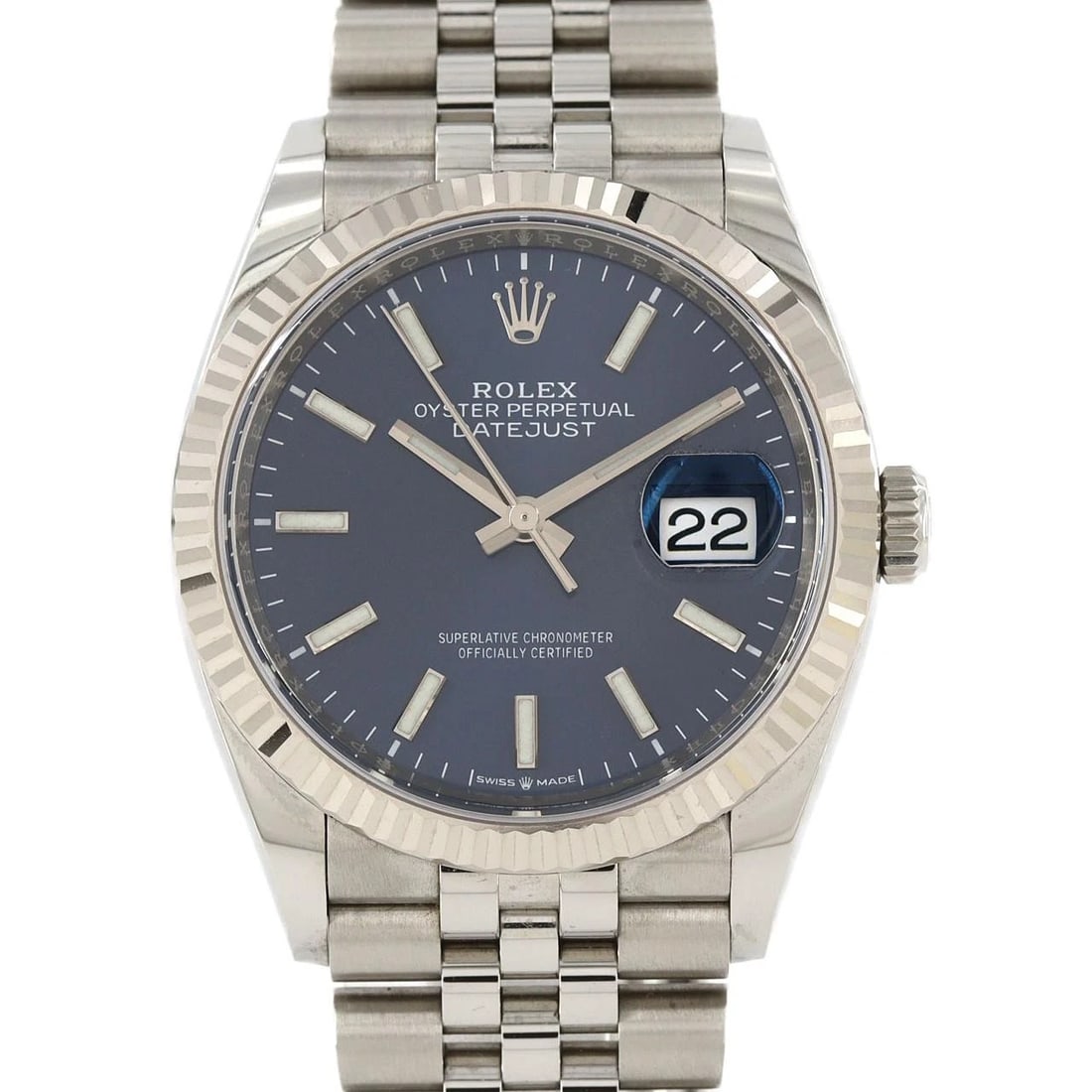 ROLEX DATEJUST SSXWG MECHANICAL AUTOMATIC WATCH: Rolex Datejust SSxWG Mechanical Automatic watch Brand: ROLEX Type/Style: Wrist watch Material: Case: Stainless steel x white gold Bracelet: Stainless steel Color: Dial color: Bright blue Size: Case di