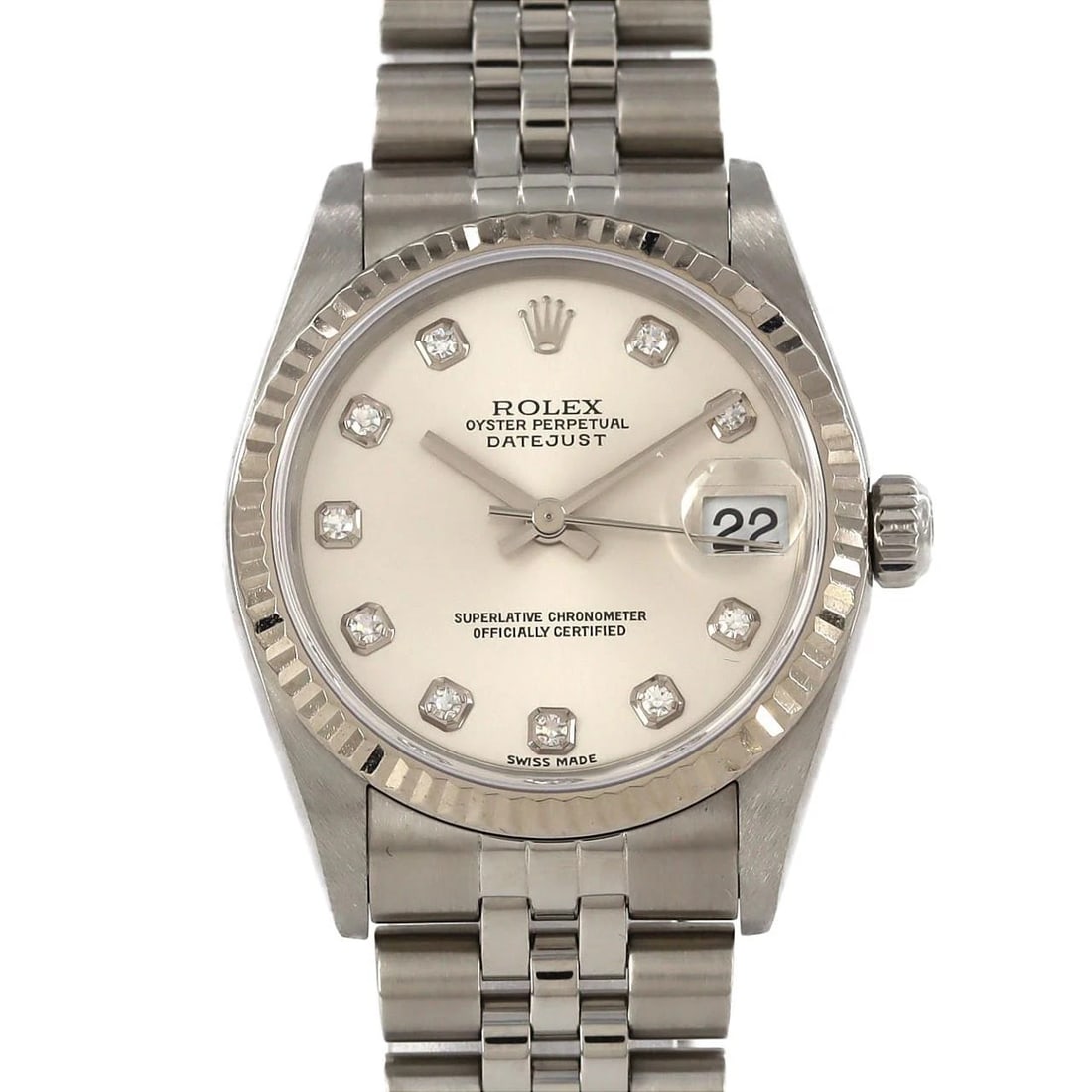 ROLEX DATEJUST SSXWG MECHANICAL AUTOMATIC WATCH: Rolex Datejust SSxWG Mechanical Automatic watch Brand: ROLEX Type/Style: Wrist watch Material: Case: Stainless steel x white gold Bracelet: Stainless steel Color: Dial color: Silver/Diamond Size: Case