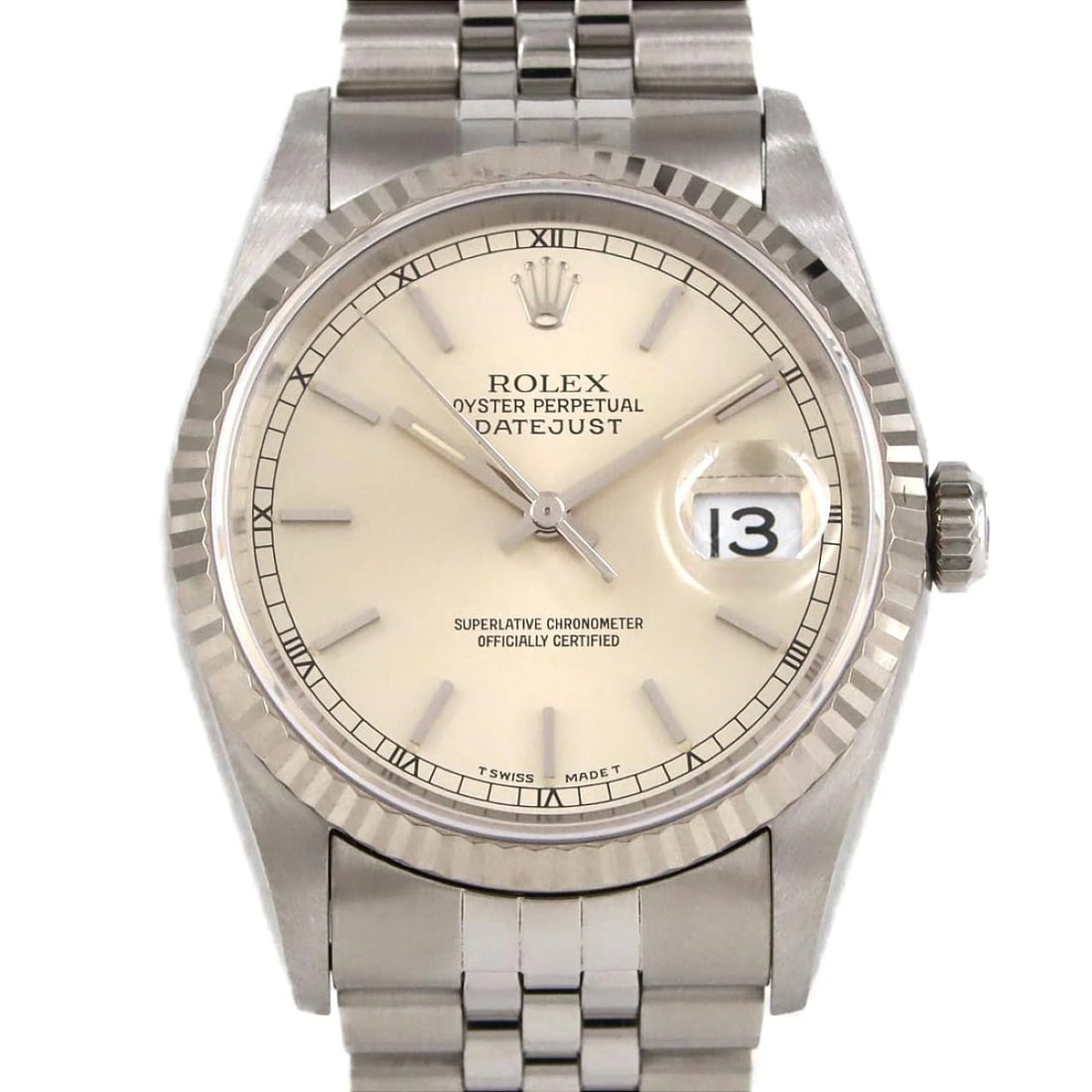 ROLEX DATEJUST SSXWG MECHANICAL AUTOMATIC WATCH: Rolex Datejust SSxWG Mechanical Automatic watch Brand: ROLEX Type/Style: Wrist watch Material: Case: Stainless steel x white gold Bracelet: Stainless steel Color: Dial Color: Silver Size: Case diamete
