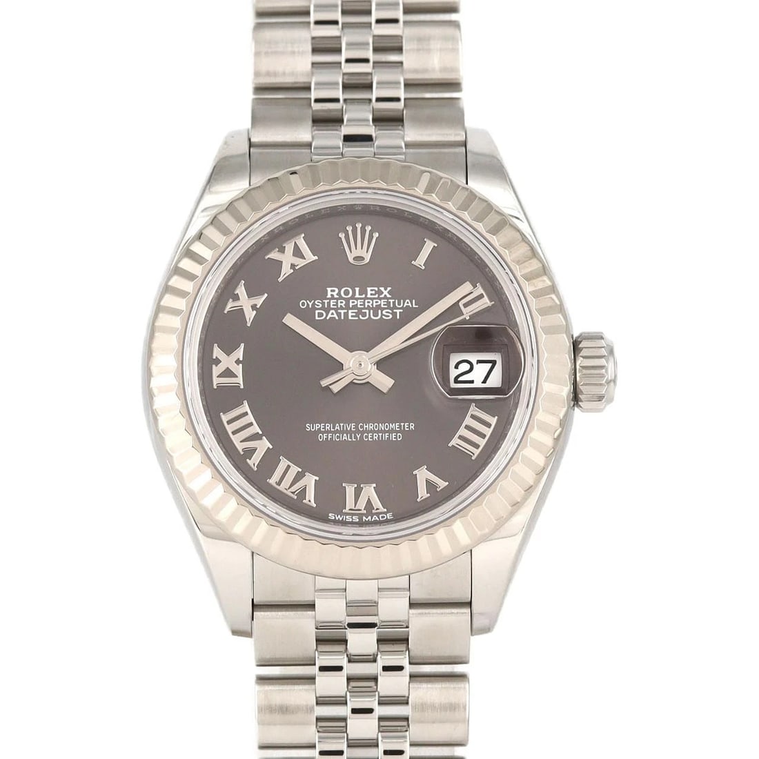 ROLEX DATEJUST SSXWG MECHANICAL AUTOMATIC WATCH: Rolex Datejust SSxWG Mechanical Automatic watch Brand: ROLEX Type/Style: Wrist watch Material: Case: Stainless steel x white gold Bracelet: Stainless steel Color: Dial color: Dark gray/Roman Size: Cas