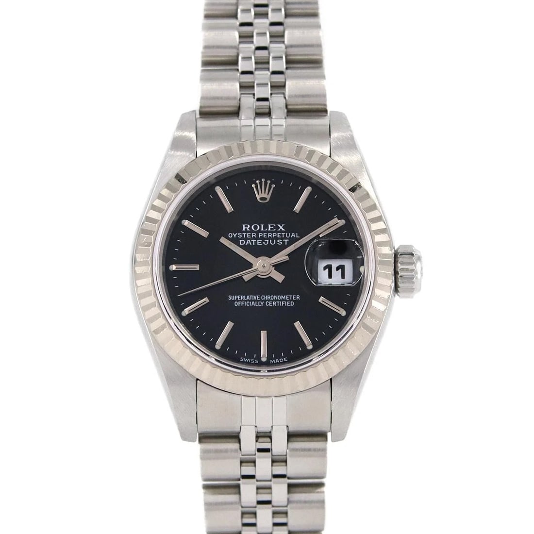 ROLEX DATEJUST SSXWG MECHANICAL AUTOMATIC WATCH: Rolex Datejust SSxWG Mechanical Automatic watch Brand: ROLEX Type/Style: Wrist watch Material: Case: Stainless steel x white gold Bracelet: Stainless steel Color: Dial Color: Black Size: Case diameter