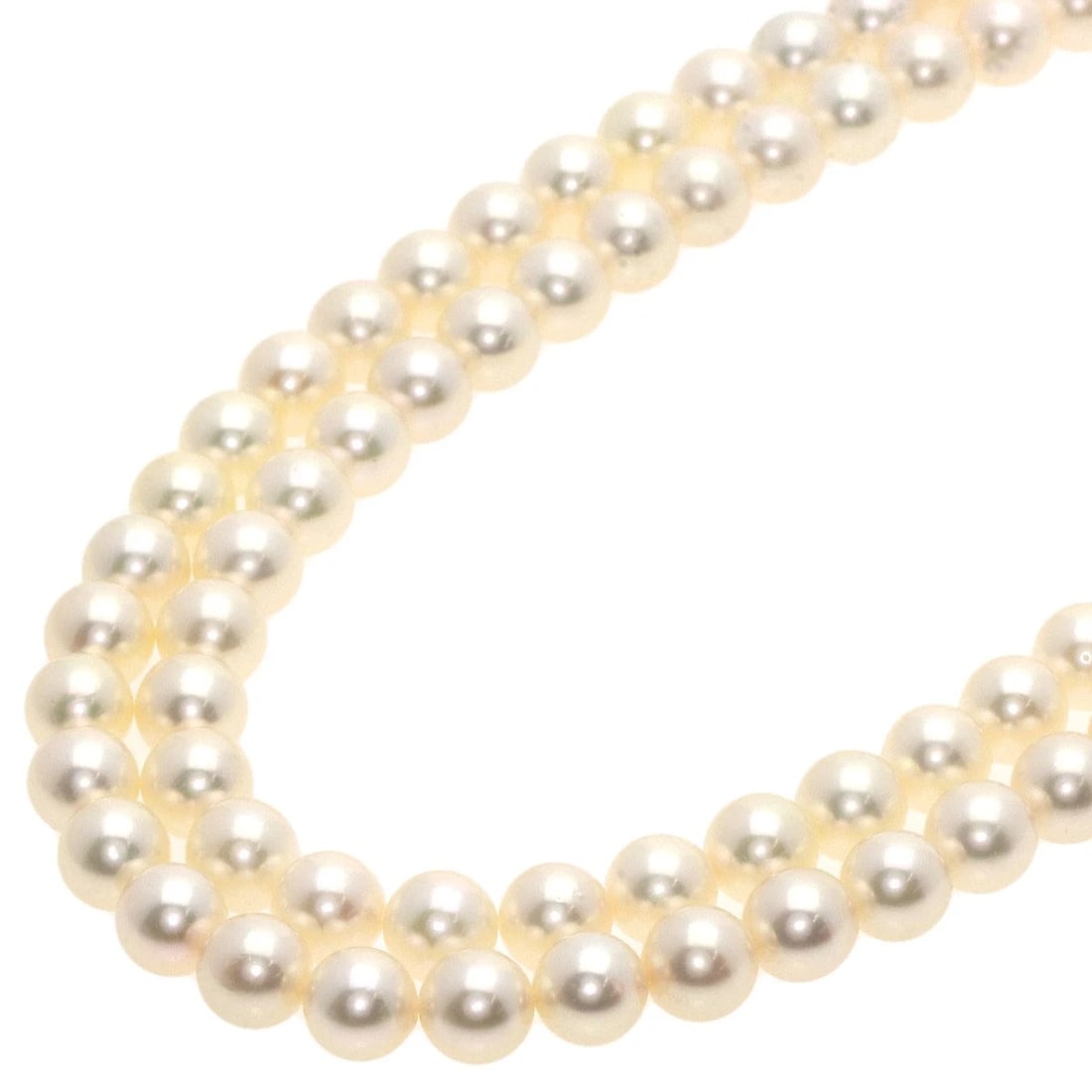 MIKIMOTO PEARL NECKLACE K14 WHITE GOLD: MIKIMOTO Pearl Necklace K14 White Gold Brand: MIKIMOTO Type/Style: Necklace Material: K14 White Gold Color: white Size: Stone Size:0.3inch/6.4-6.8mm Chain Length:15.4inch/39cm Accessories: None