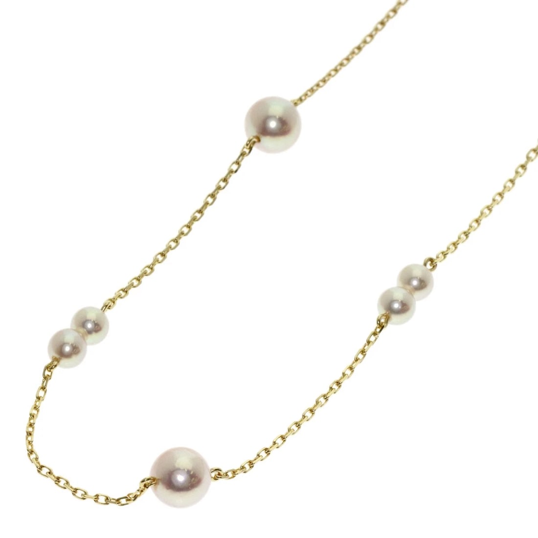 MIKIMOTO PEARL NECKLACE K14 YELLOW GOLD (1 of 3)