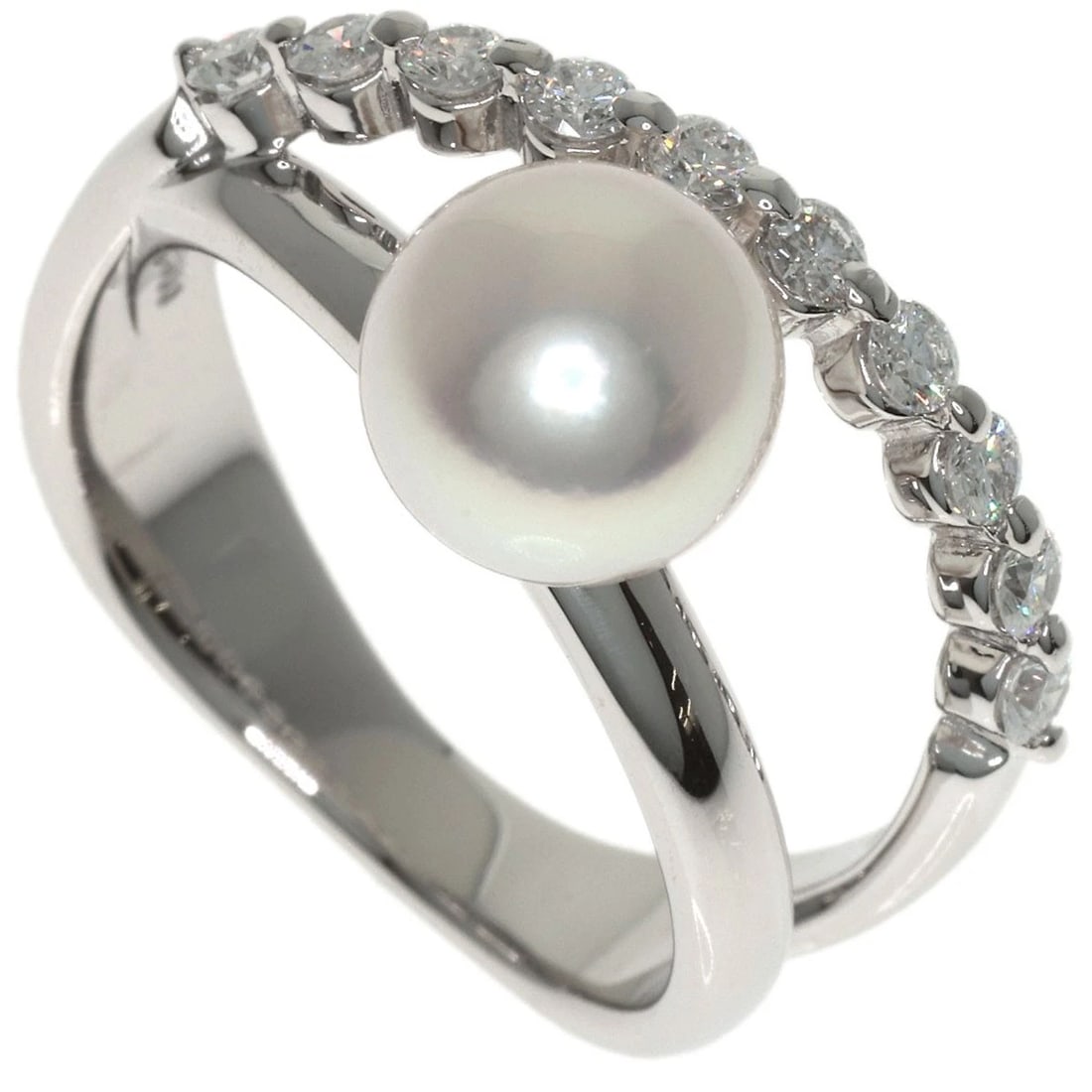 TASAKI PEARL DIAMOND RING PLATINUM PT900 (1 of 6)
