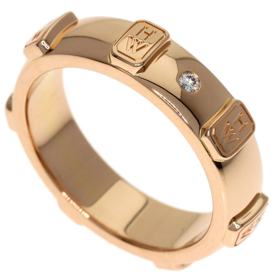 HARRY WINSTON DIAMOND RING K18 PINK GOLD (1 of 4)