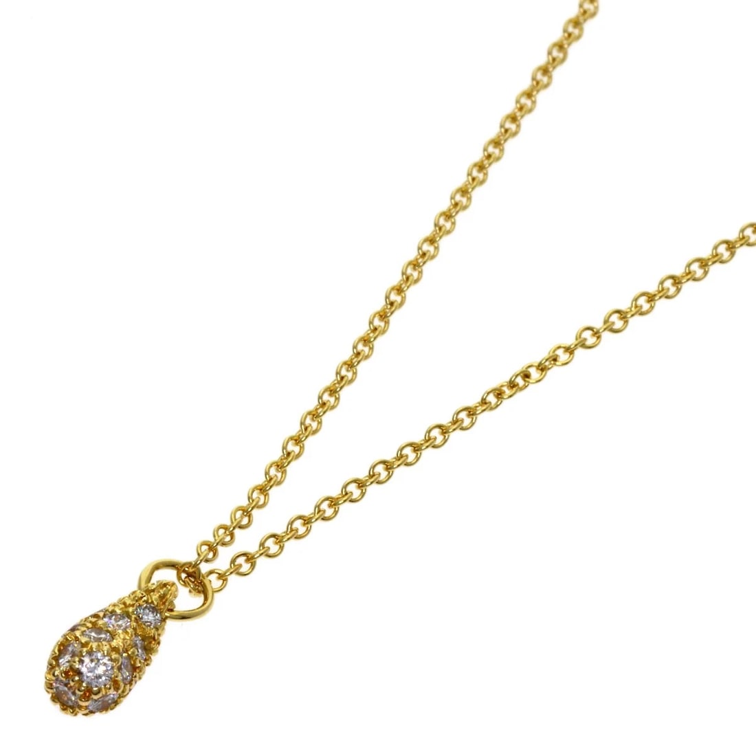 TIFFANY&CO. DIAMOND NECKLACE K18 YELLOW GOLD: TIFFANY&Co. Diamond Necklace K18 Yellow Gold Brand: TIFFANY&Co. Type/Style: Necklace Material: K18 Yellow Gold Color: Gold Size: Chain Length:16.1inch/41cm Chain Width:0.4inch/1.1mm Top