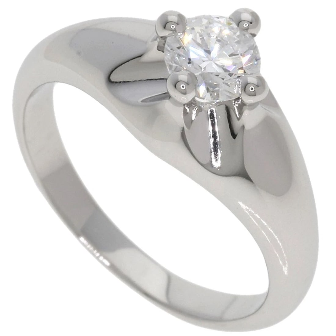 BVLGARI CORONA DIAMOND RING PLATINUM PT950: BVLGARI Corona Diamond Ring Platinum PT950 Brand: BVLGARI Type/Style: Ring Material: Platinum PT950 Main Stone Natural Color: Silver Size: 4.25(US) Accessories: None Accessories Notice: When