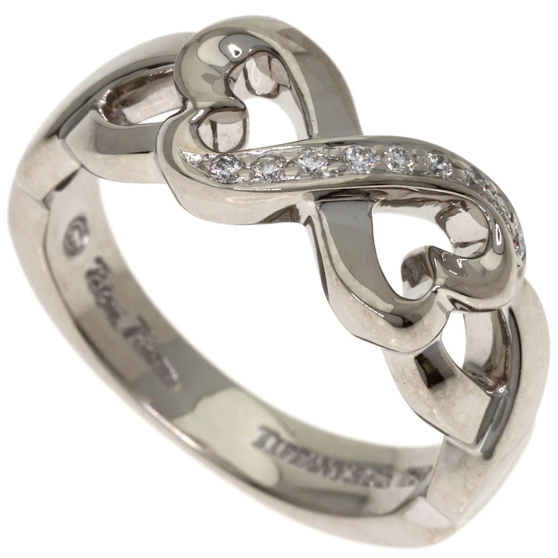 TIFFANY&CO. T DIAMOND RING K18 WHITE GOLD: TIFFANY&Co. t Diamond Ring K18 White Gold Brand: TIFFANY&Co. Type/Style: Ring Material: K18 White Gold Main Stone Natural Color: Silver Size: 6(US) Accessories: None Accessories Notice: Wh