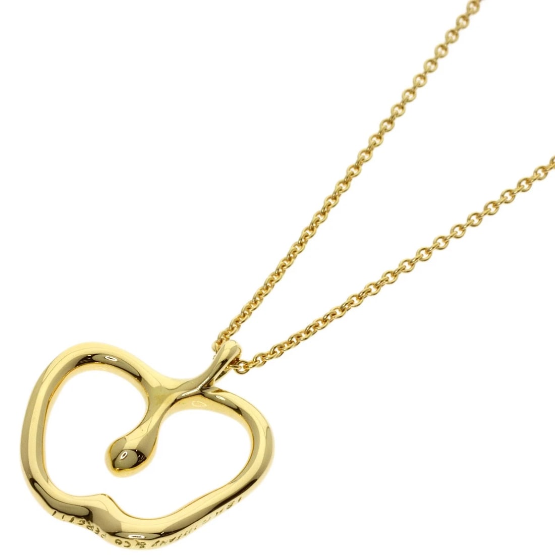 TIFFANY&CO. APPLE NECKLACE K18 YELLOW GOLD: TIFFANY&Co. Apple Necklace K18 Yellow Gold Brand: TIFFANY&Co. Type/Style: Necklace Material: K18 Yellow Gold Color: Gold Size: Chain Length:15.9inch/40.5cm Chain Width:0.4inch/1.1mm Top Size:0.7inch/1