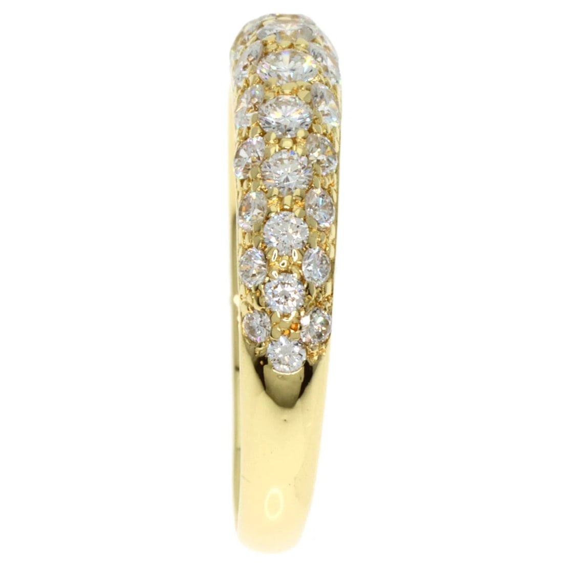 GIMEL DIAMOND RING K18 YELLOW GOLD: Gimel Diamond Ring K18 Yellow Gold Brand: Gimel Type/Style: Ring Material: K18 Yellow Gold Main Stone Natural Color: Size: 5.75(US) Accessories: None Accessories Notice: When purchasing pr