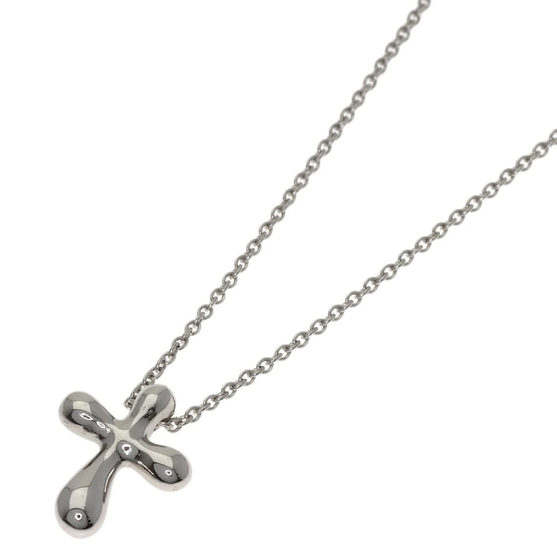 TIFFANY&CO. SMALL CROSS NECKLACE PLATINUM PT950: TIFFANY&Co. Small cross Necklace Platinum PT950 Brand: TIFFANY&Co. Type/Style: Necklace Material: Platinum PT950 Color: Silver Size: Chain Length:16.1inch/41cm Chain Width:0.4inch/0.9mm Top Size:0.5in