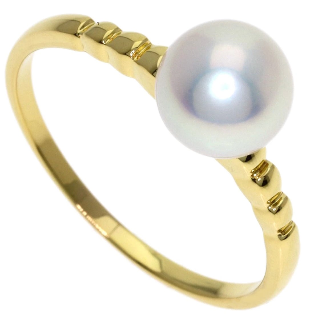MIKIMOTO PEARL RING K18 YELLOW GOLD: MIKIMOTO Pearl Ring K18 Yellow Gold Brand: MIKIMOTO Type/Style: Ring Material: K18 Yellow Gold Color: Gold Size: 7(US) Accessories: None Accessories Notice: When purchasing pre-owned goods