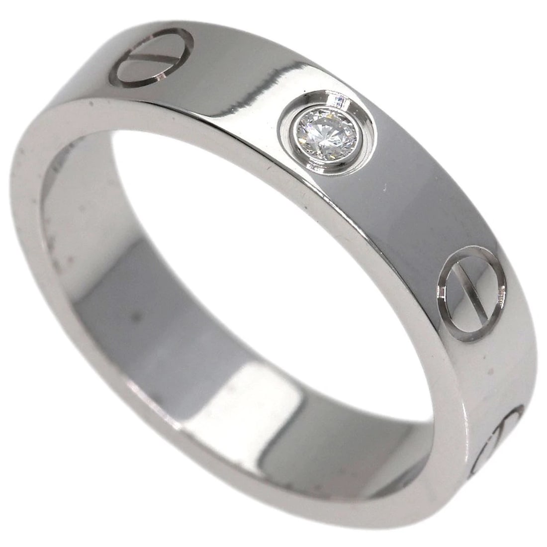 CARTIER DIAMOND RING K18 WHITE GOLD: CARTIER Diamond Ring K18 White Gold Brand: CARTIER Type/Style: Ring Material: K18 White Gold Color: Silver Size: 3.75(US) Accessories: None Accessories Notice: When purchasing pre-owned go