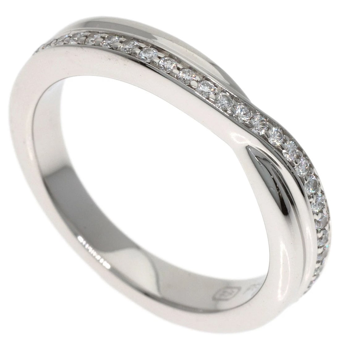 HARRY WINSTON TRIST ONE ROW DIAMOND RING PLATINUM PT950: HARRY WINSTON Trist One Row Diamond Ring Platinum PT950 Brand: HARRY WINSTON Type/Style: Ring Material: Platinum PT950 Main Stone Natural Color: Silver Size: 3.75(US) Accessories: None Acc