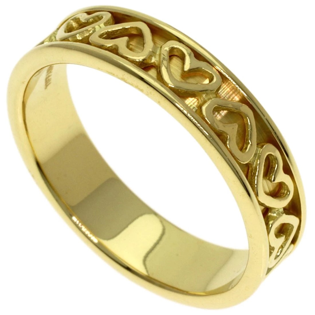 TIFFANY&CO. HEART RING K18 YELLOW GOLD: TIFFANY&Co. Heart Ring K18 Yellow Gold Brand: TIFFANY&Co. Type/Style: Ring Material: K18 Yellow Gold Color: Gold Size: 5.5(US) Accessories: None Accessories Notice: When purchasing pre-own