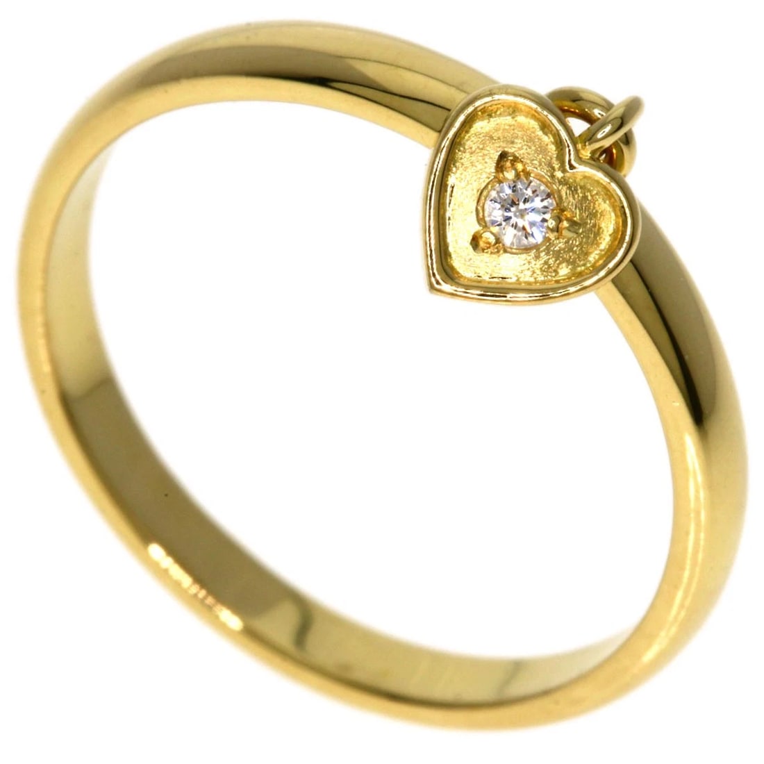 DIOR HEART DIAMOND RING K18 YELLOW GOLD: Dior Heart Diamond Ring K18 Yellow Gold Brand: Dior Type/Style: Ring Material: K18 Yellow Gold Color: Gold Size: 5.75(US) Accessories: None Accessories Notice: When purchasing pre-owned go