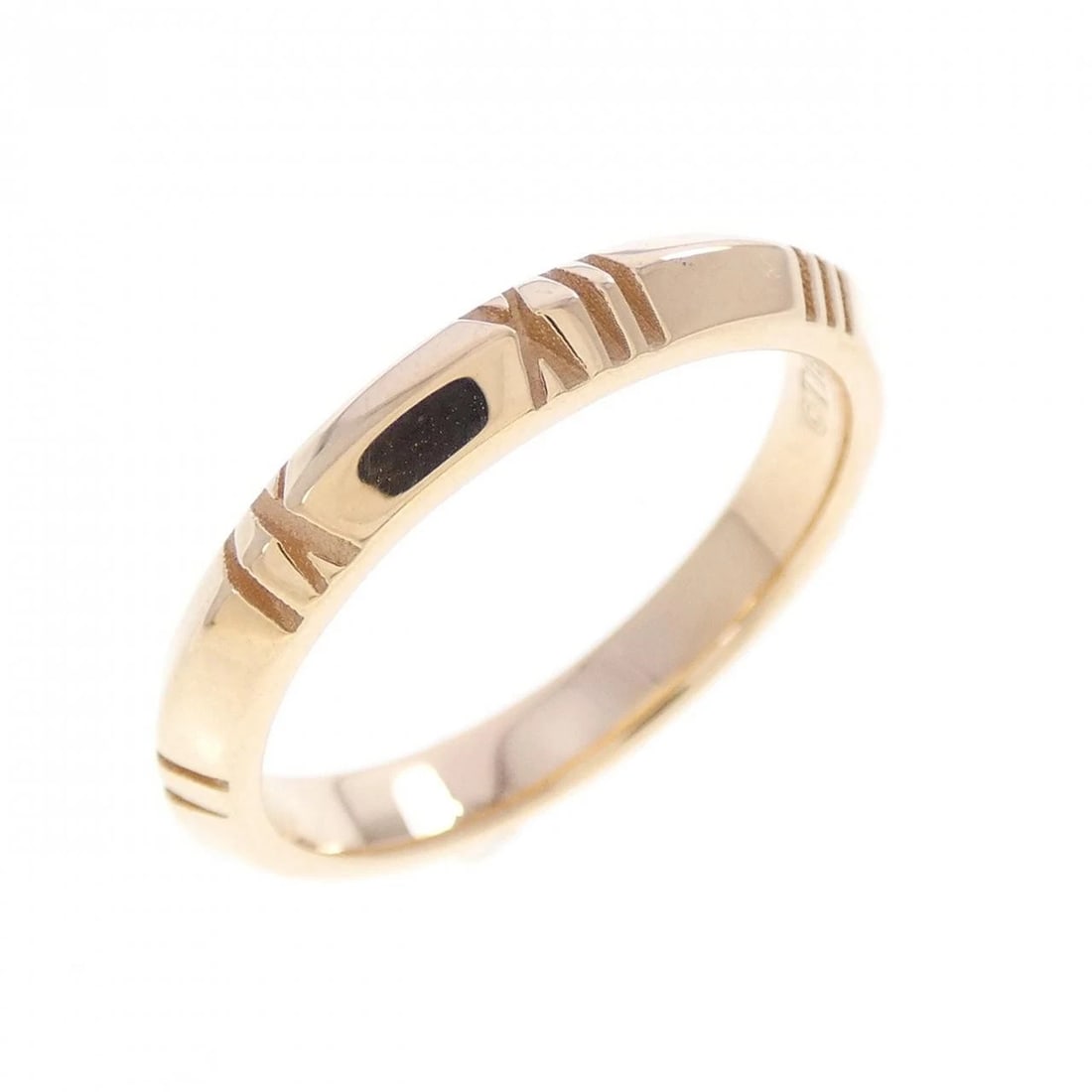 TIFFANY & CO. ATLAS X CLOSED NARROW RING: TIFFANY & Co. Atlas X Closed Narrow Ring Brand: TIFFANY&Co. Type/Style: TIFFANY & Co. Ring Material: 750 Pink Gold Color: PINK GOLD Size: US5 Accessories: None Accessories Notice: When purchasing