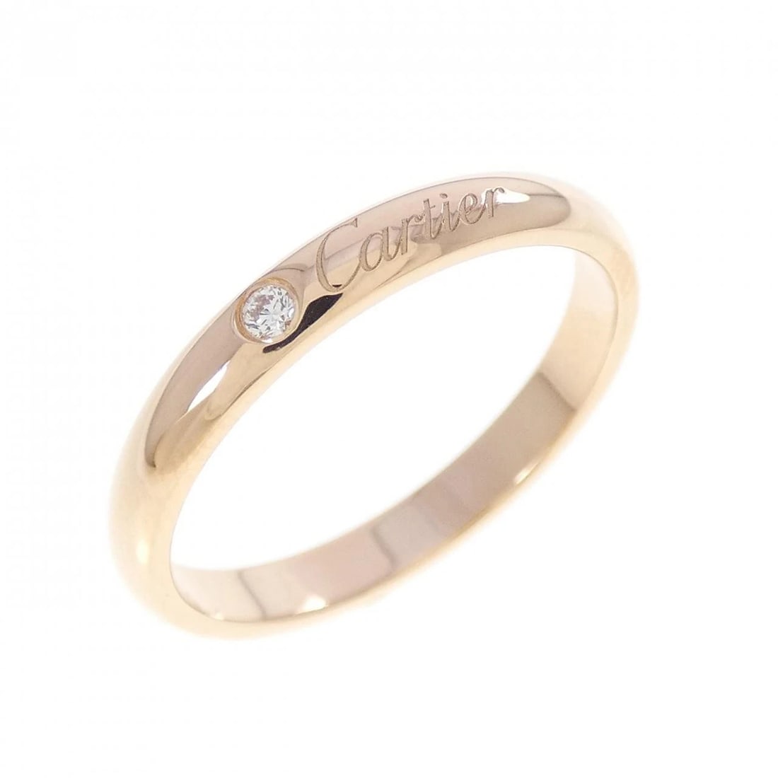 CARTIER WEDDING RING: Cartier Wedding Ring Brand: CARTIER Type/Style: Cartier Ring Material: 750 Pink Gold Main Stone Natural Color: Pink gold Size: US7 3/4(57) Accessories: None Accessories Notice: When purchasing