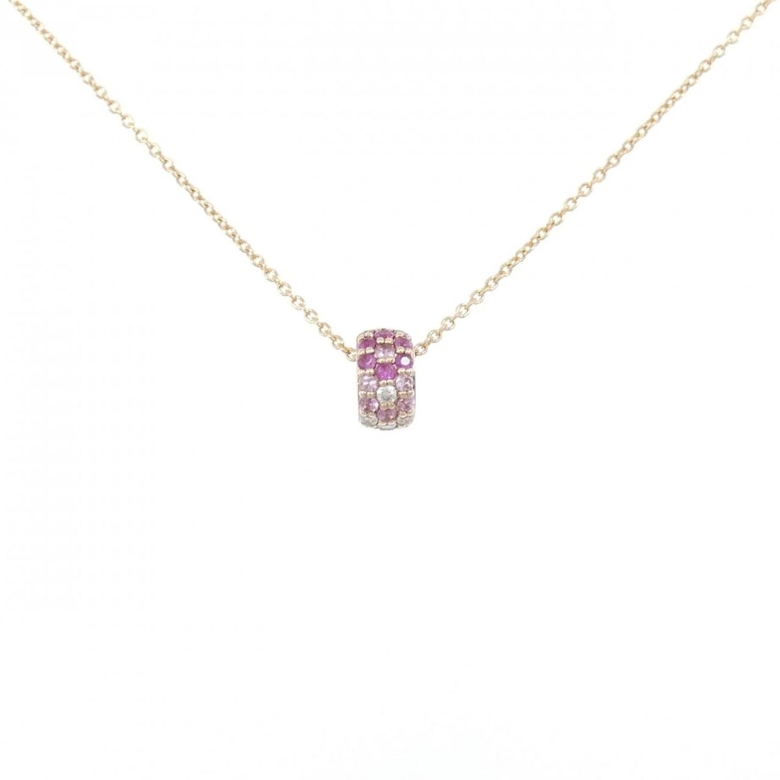 PONTE VECCHIO ROTONDO NECKLACE: Ponte Vecchio Rotondo Necklace Brand: Ponte Vecchio Type/Style: Ponte Vecchio Necklace Material: K18 Pink Gold Main Stone Sapphire Color: Pink gold Size: Length 36?40cm Actual Size Pendant length