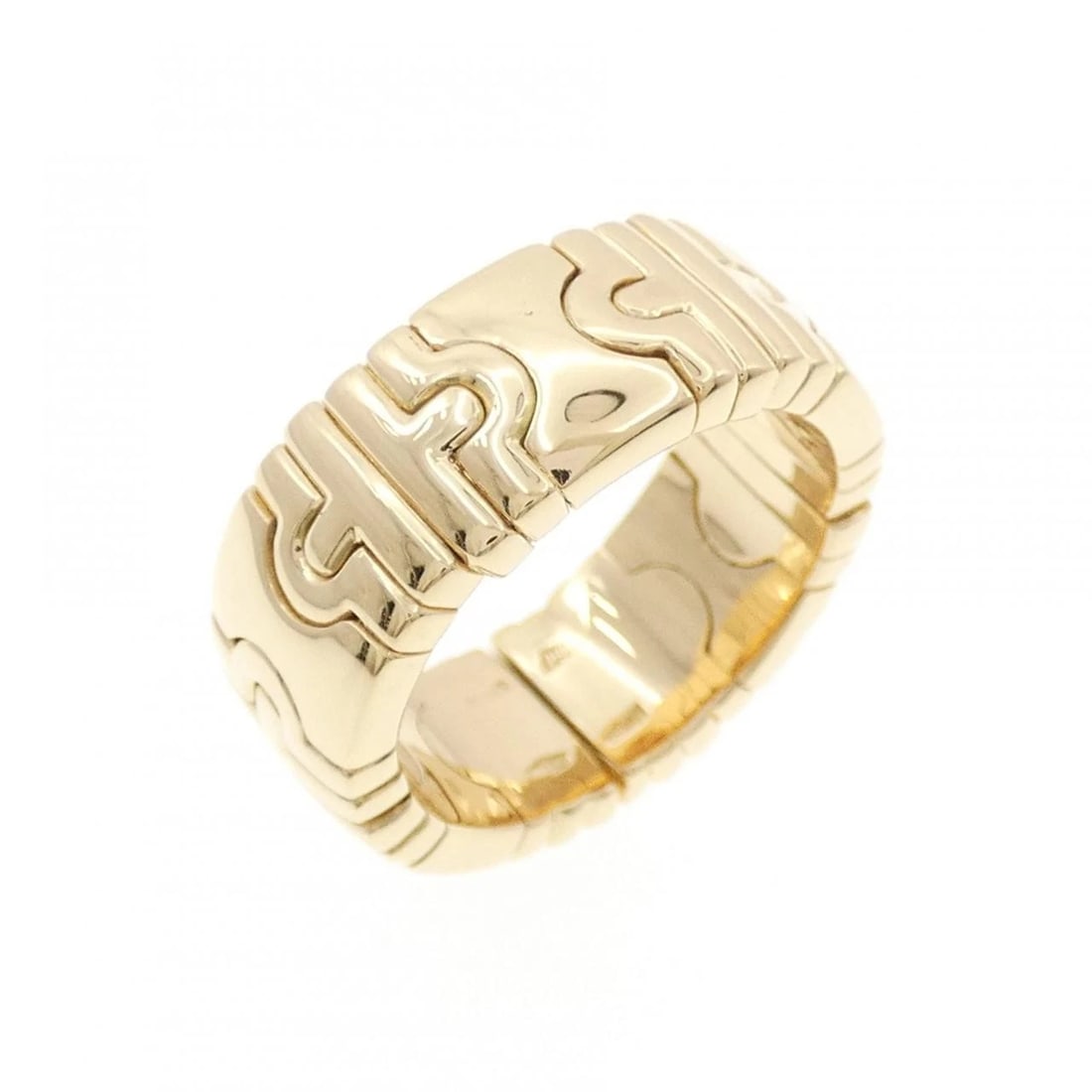 BVLGARI PARENTHESIS RING: Bvlgari Parenthesis Ring Brand: BVLGARI Type/Style: Bulgari Ring Material: 750 yellow gold Color: yellow gold Size: US6 3/4 Accessories: None Accessories Notice: When purchasing pre-owned goods,