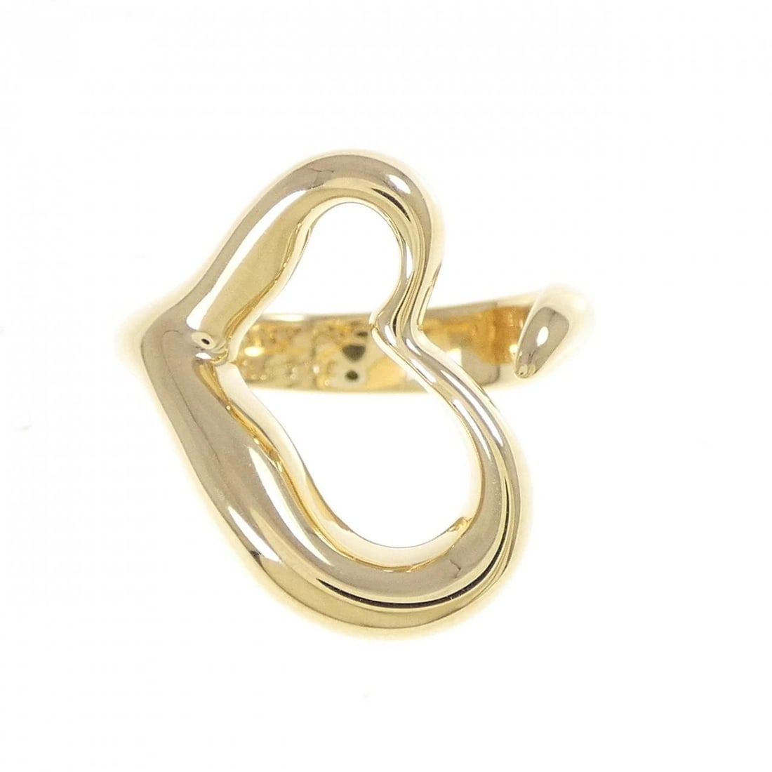 TIFFANY & CO. OPEN HEART RING: TIFFANY & Co. Open Heart Ring Brand: TIFFANY&Co. Type/Style: TIFFANY & Co. Ring Material: 750 yellow gold Color: yellow gold Size: US4 Accessories: None Accessories Notice: When purchasing pre-owned
