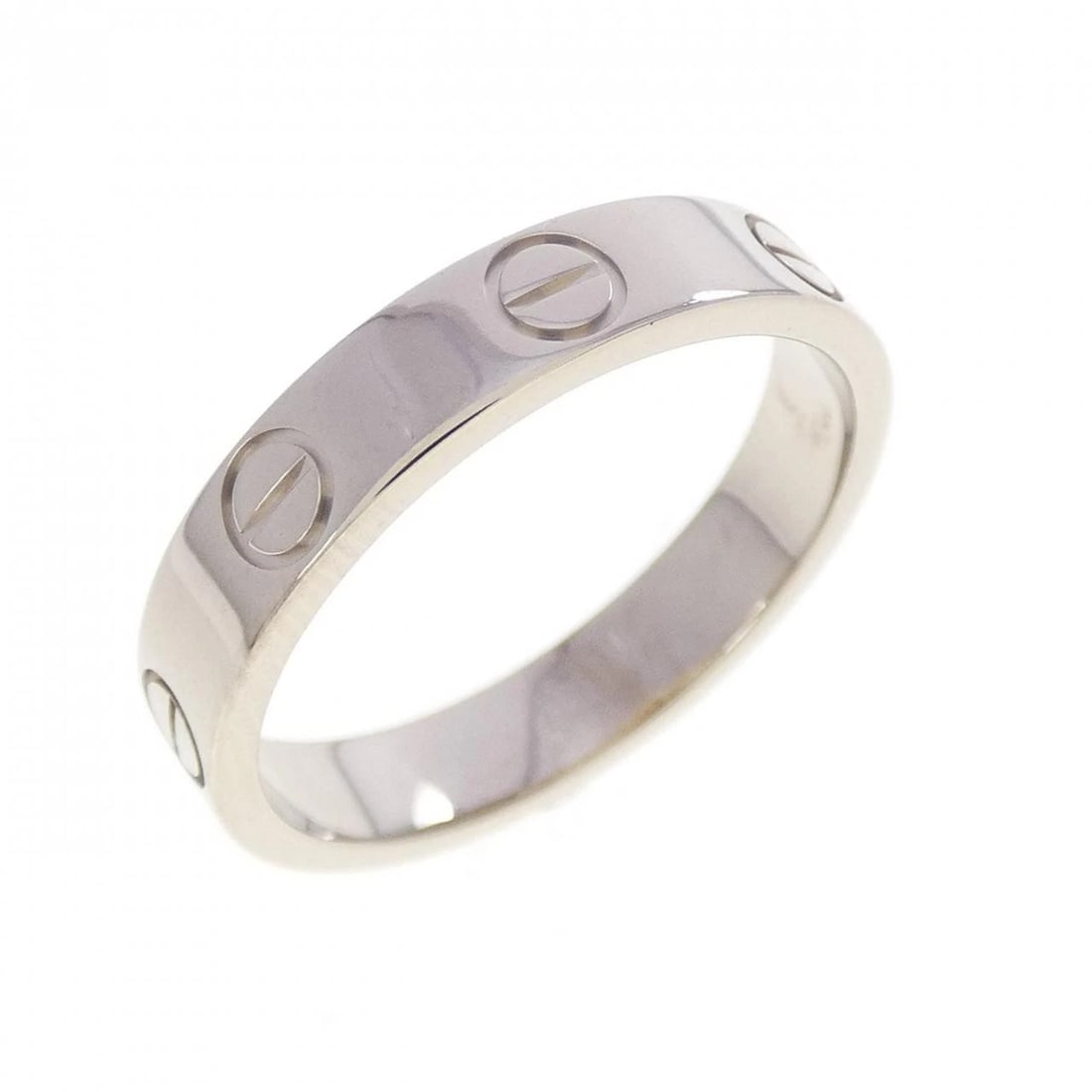 CARTIER MINI LOVE RING: Cartier Mini Love Ring Brand: CARTIER Type/Style: Cartier Ring Material: 750 white gold Color: WHITE GOLD Size: US5 3/4(51) Accessories: None Accessories Notice: When purchasing pre-owned