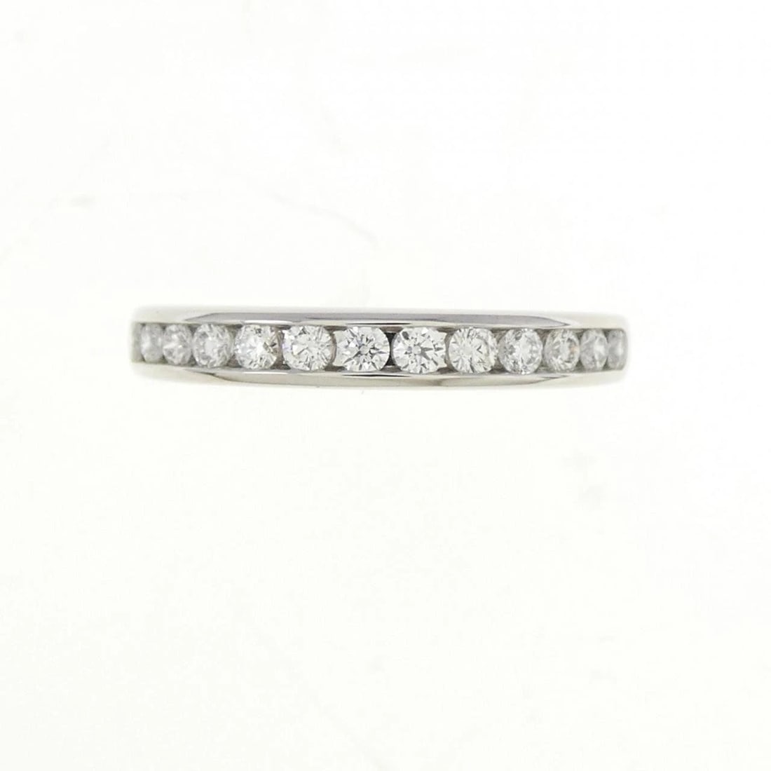 TIFFANY & CO. HALF CIRCLE CHANNEL SETTING RING: TIFFANY & Co. Half Circle Channel Setting Ring Brand: TIFFANY&Co. Type/Style: TIFFANY & Co. Ring Material: Platinum Main Stone Natural Color: SILVER Size: US3 Accessories: None Accessories Notice: