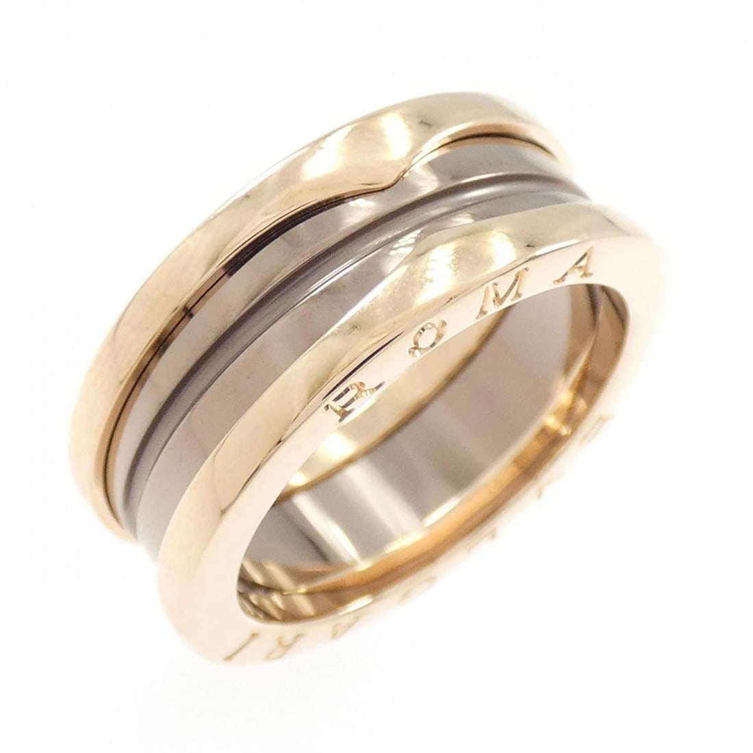 BVLGARI B.ZERO1 RING: Bvlgari B.zero1 Ring Brand: BVLGARI Type/Style: Bulgari Ring Material: 750 pink gold/ceramic Color: Size: US8 1/2(58) Accessories: None Accessories Notice: When purchasing pre-owned goods, please