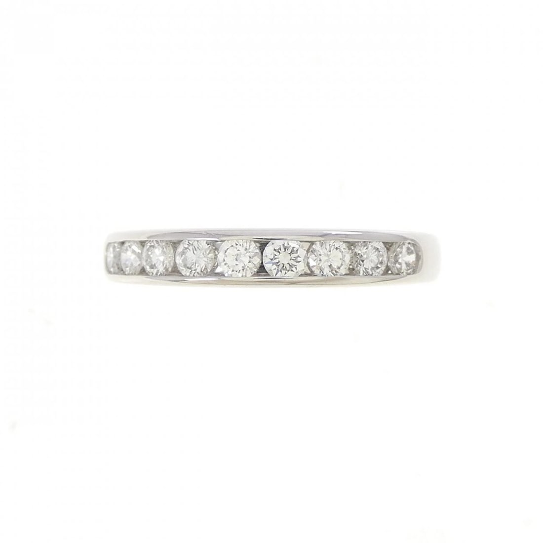 TIFFANY & CO. HALF CIRCLE CHANNEL SETTING RING: TIFFANY & Co. Half Circle Channel Setting Ring Brand: TIFFANY&Co. Type/Style: TIFFANY & Co. Ring Material: Platinum950 Main Stone Natural Color: silver Size: US4 1/2 Accessories: None Accessories